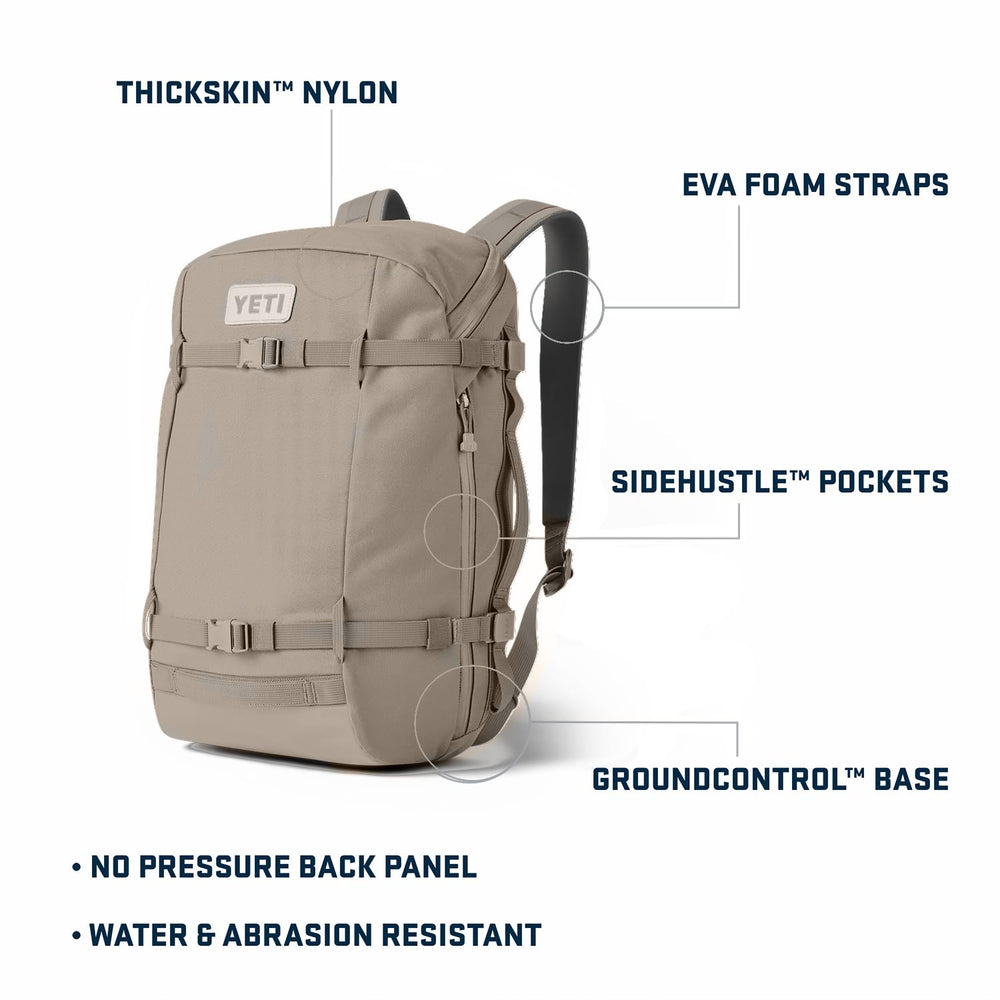 YETI Crossroads 22L Flip-Top Vault Pocket showcases quick access to essentials.
