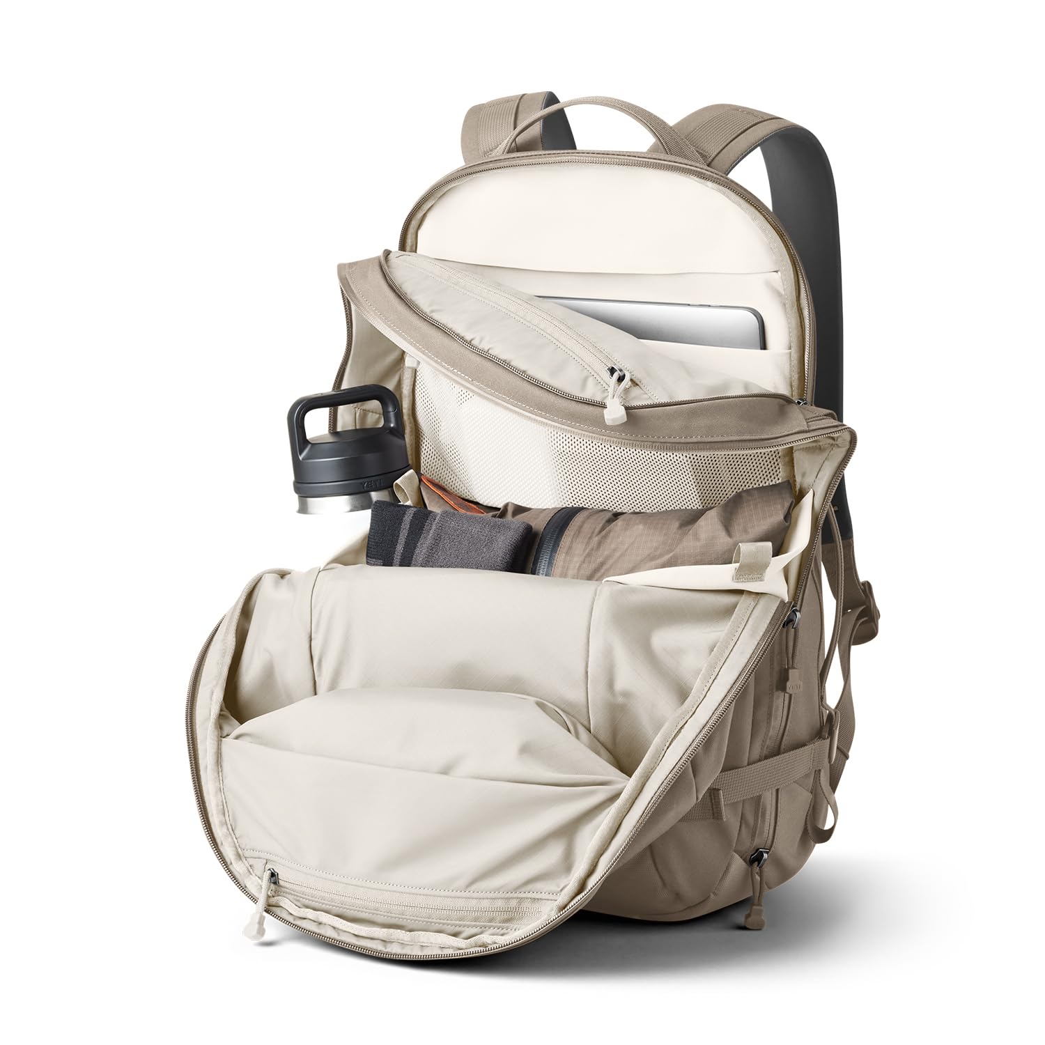 YETI Crossroads Backpack 27L weight and capacity shot notes 3.6 lb empty, 27 L.