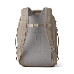 YETI Crossroads Backpack 35L close-up of TuffSkin Nylon highlights durable, water-resistant fabric.