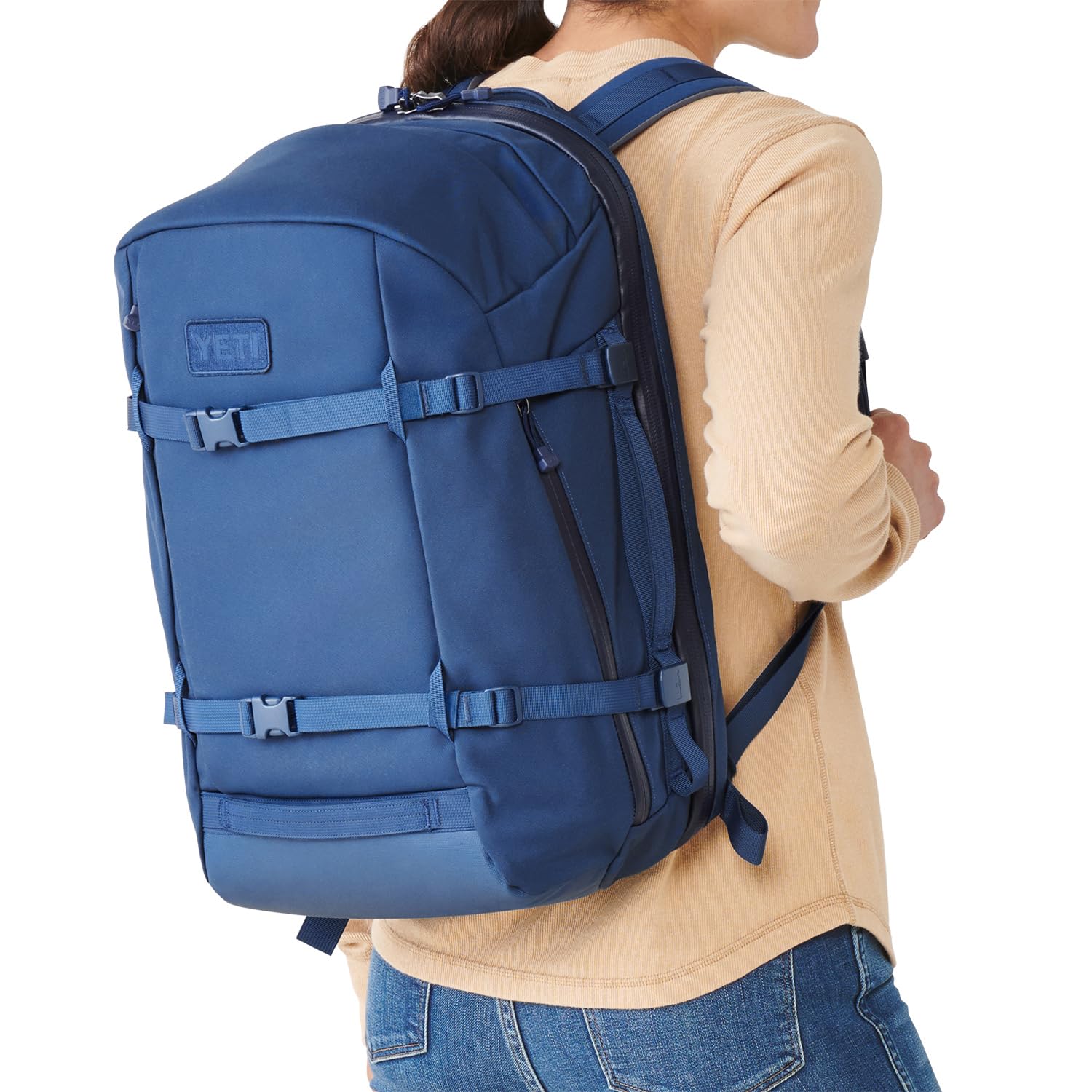 YETI Crossroads Backpack 35L rugged hardware and zippers promise durability.