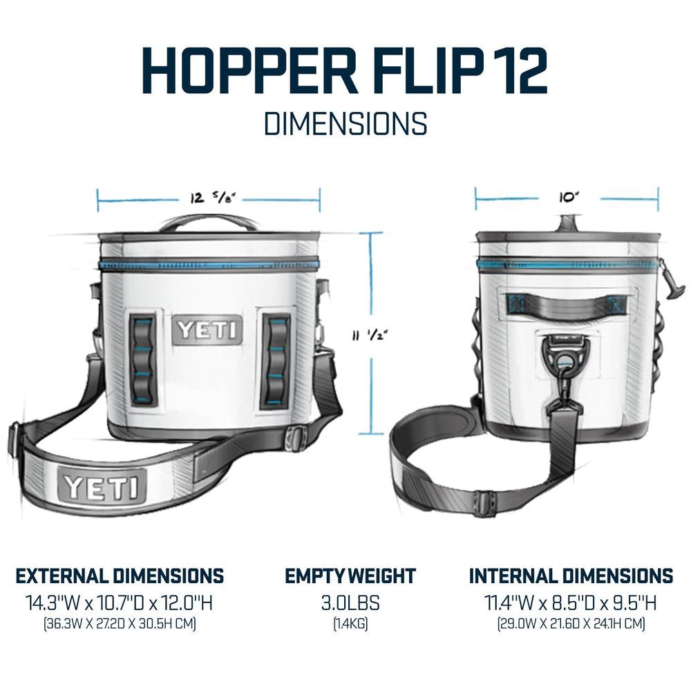 YETI Hopper Flip 12 Firefly Yellow top view emphasizes compact portability.