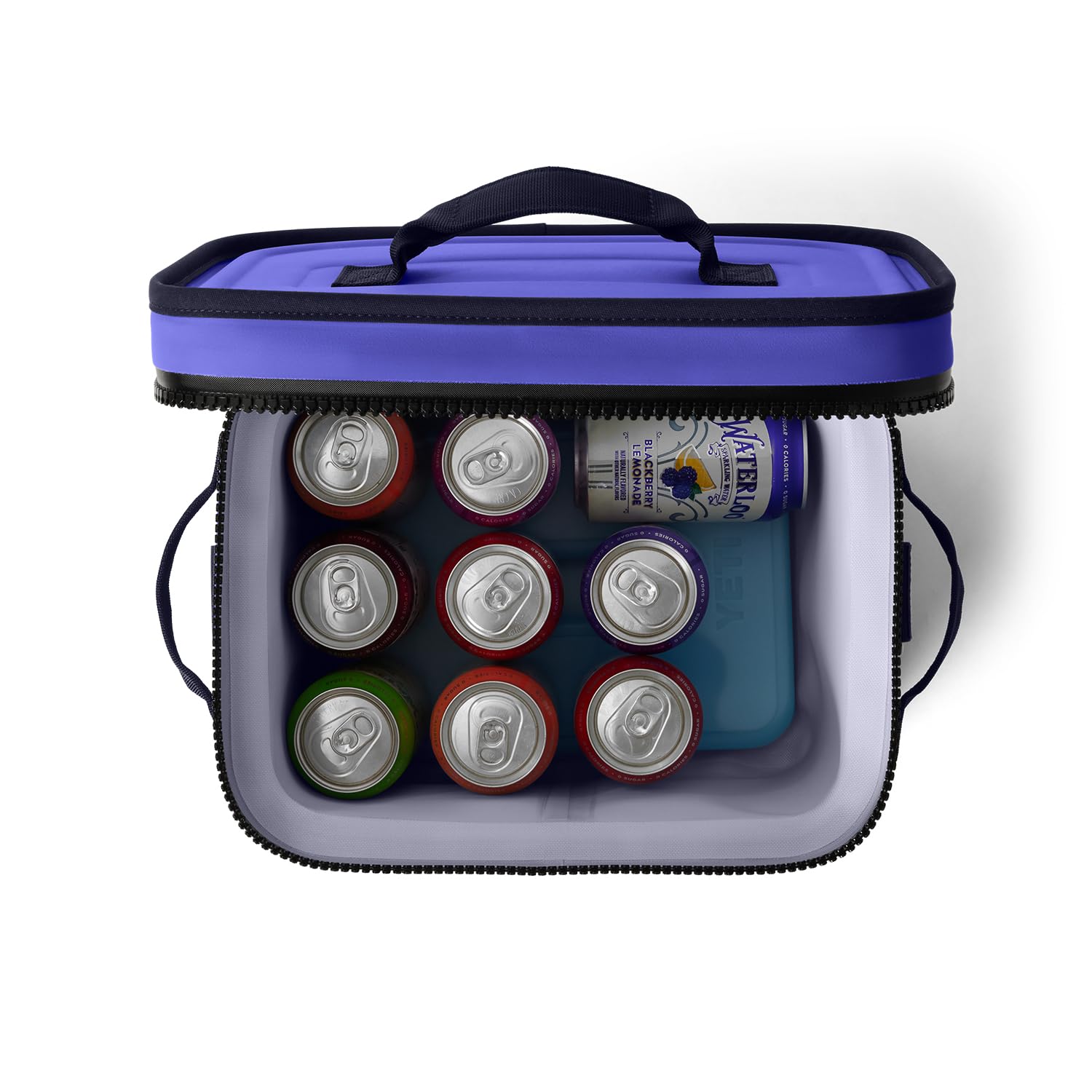 YETI Hopper Flip 12 Ultramarine Violet compact design for packable outdoor carrying.