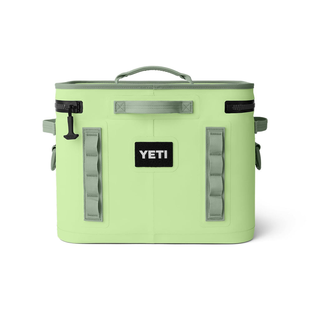 YETI Hopper Flip 18 Key Lime DryHide shell resists punctures and UV rays.