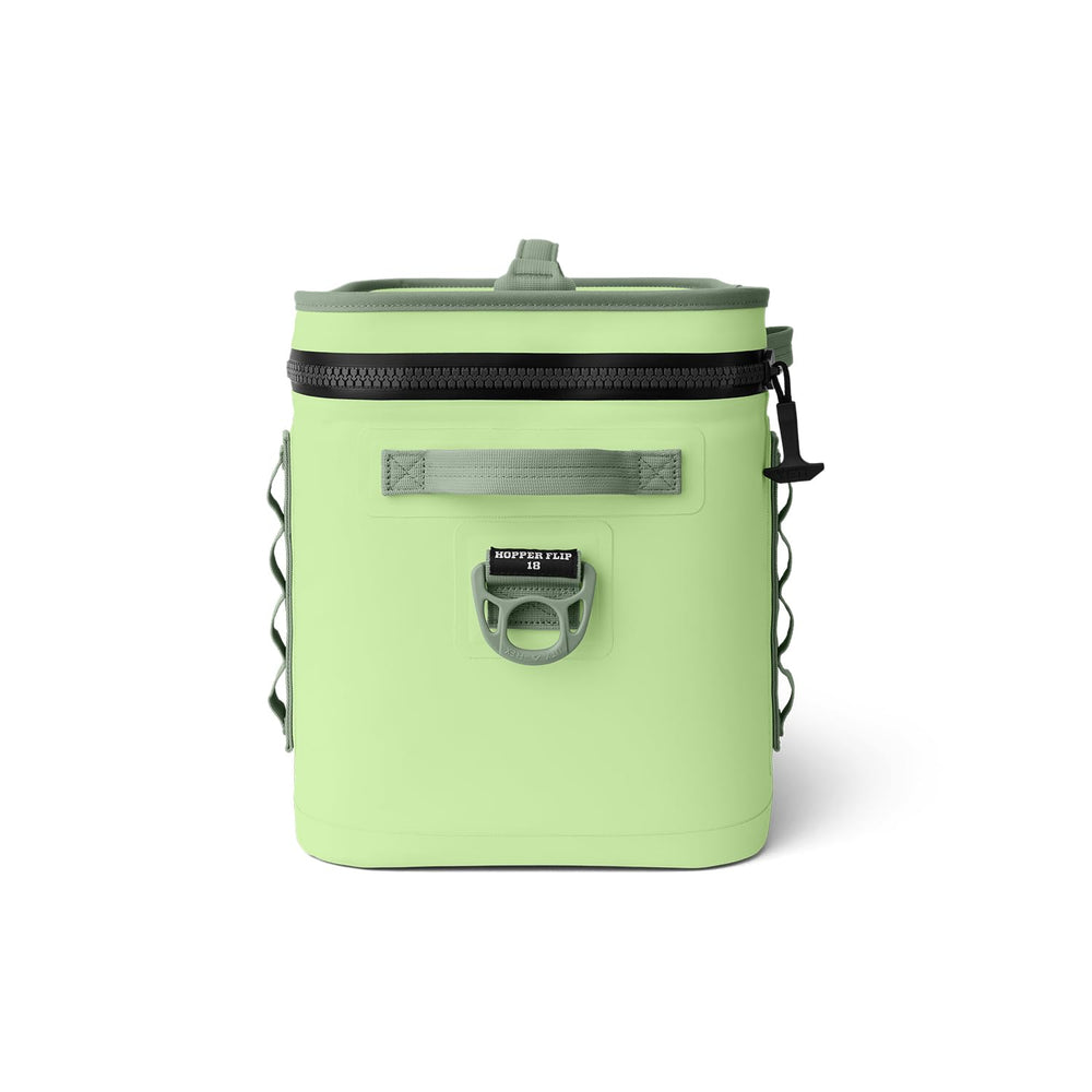 YETI Hopper Flip 18 Key Lime open lid interior shows ample space.
