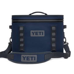 YETI Hopper Flip 18 navy with ColdCell insulation keeps drinks cold on rugged trips