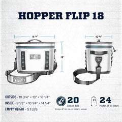 YETI Hopper Flip 18 navy compact cooler ideal for tree stands, boats, and shorelines