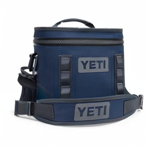 YETI Hopper Flip 8 navy dimensions highlight compact, portable design.