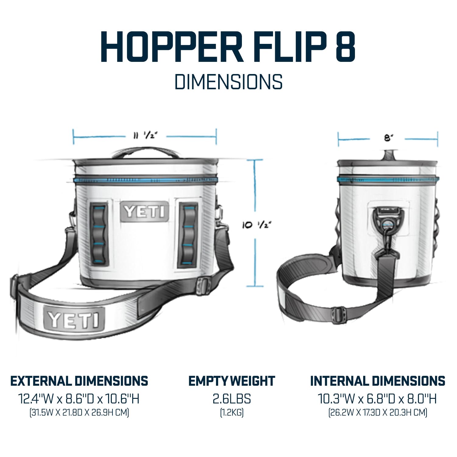 YETI Hopper Flip 8 Ultramarine Violet cold-holding capacity with cans and ice in outdoor use.