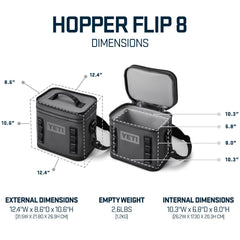 YETI Hopper Flip 8 Wetlands Camo puncture-resistant-fabric endures rugged field conditions.