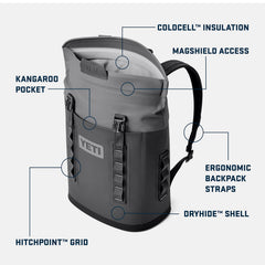 YETI Hopper M12 Olive magshield-open image highlights easy access and leak resistance.