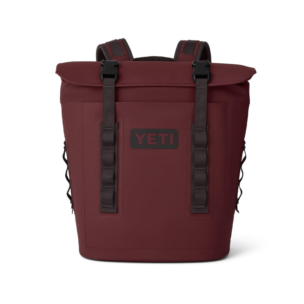 YETI Hopper M12 backpack side view highlights rugged straps for comfortable all-day transport.