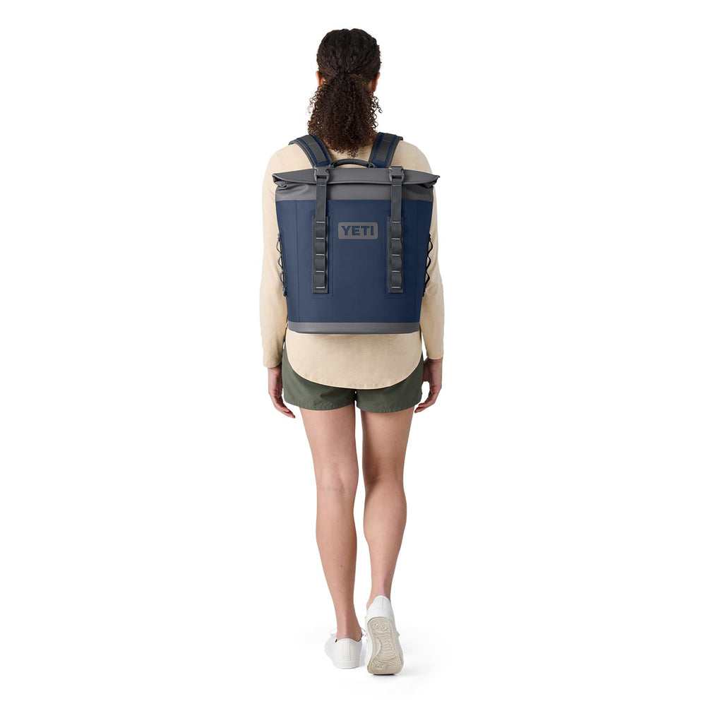 YETI Hopper M12 backpack fits wine bottles for convenient on-the-go entertaining.
