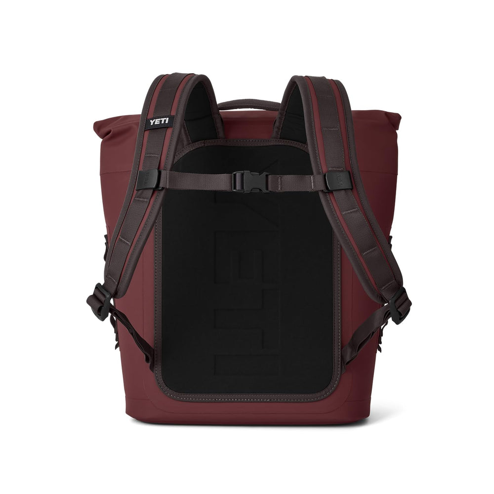 YETI Hopper M12 kangaroo pocket shows exterior pocket for phone or keys.
