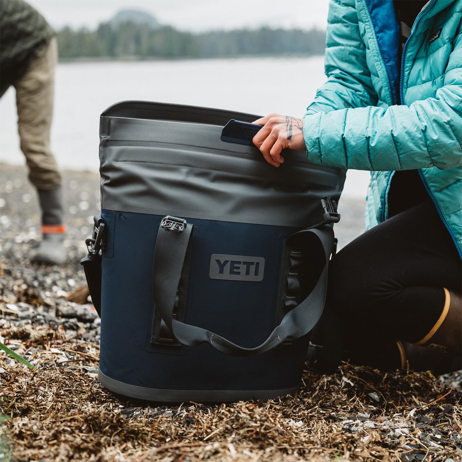 YETI Hopper M15 Navy dryhide shell resists punctures and UV damage