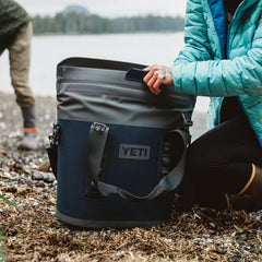 YETI Hopper M15 Navy dryhide shell resists punctures and UV damage