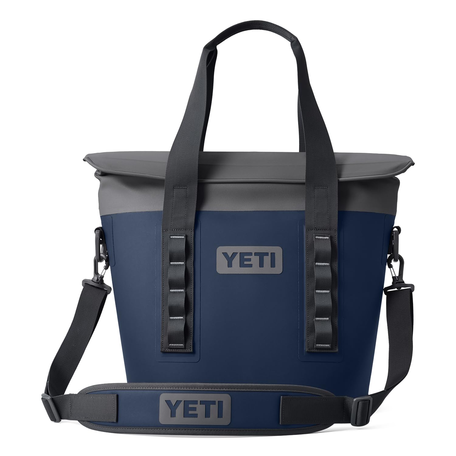 YETI Hopper M15 Navy with MagShield access for quick drink retrieval