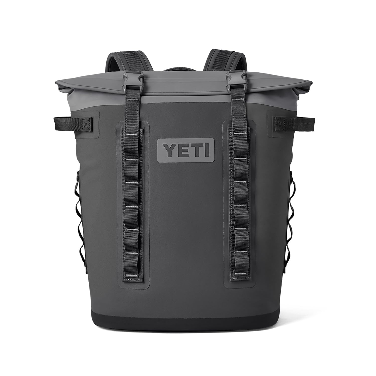 YETI Hopper M20 exterior in charcoal shows rugged DryHide shell for puncture resistance.