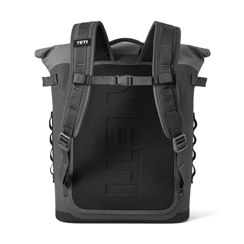 YETI Hopper M20 shoulder straps emphasize comfortable backpack-style carrying.