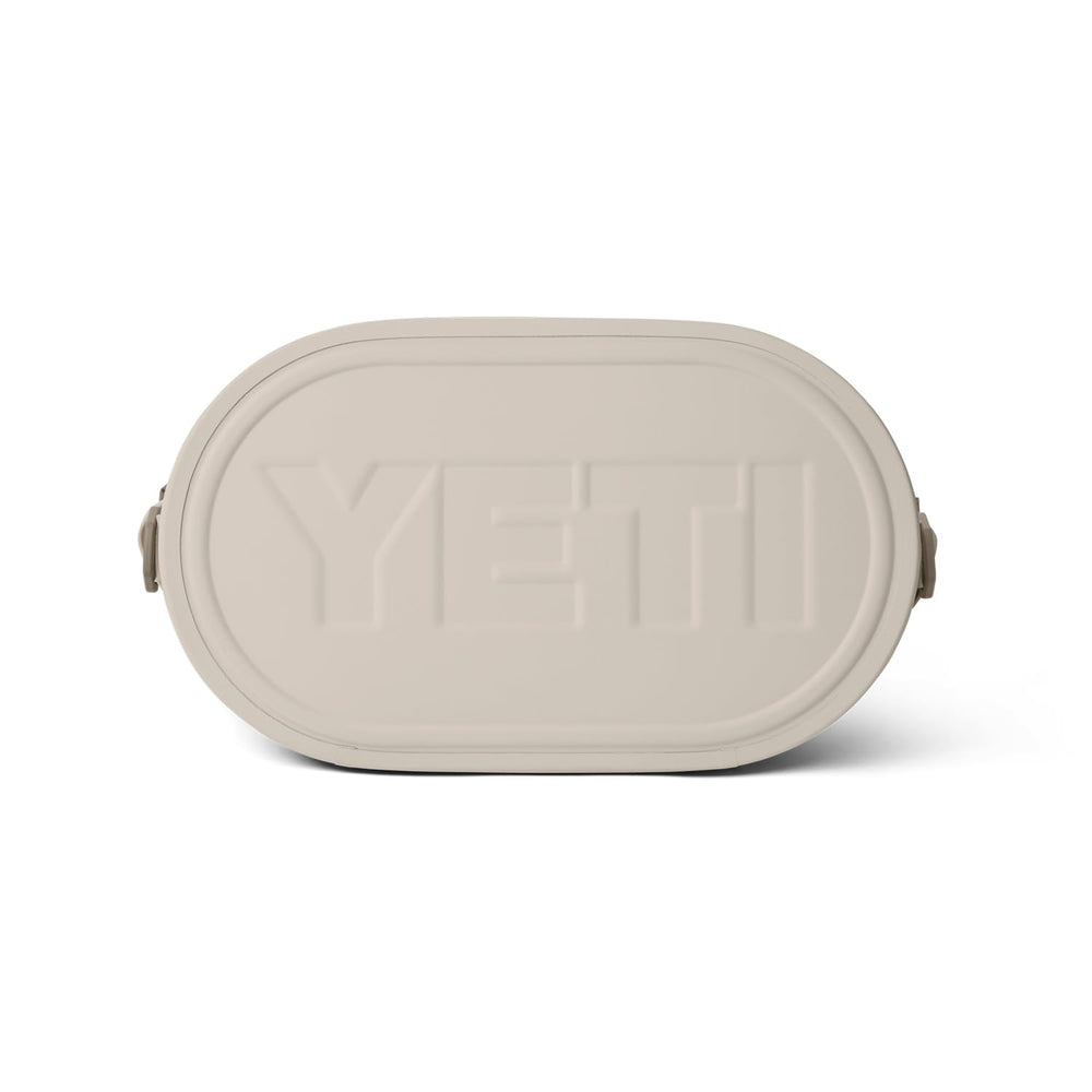 YETI Hopper M30 Cape Taupe closeup of rugged fabric durability