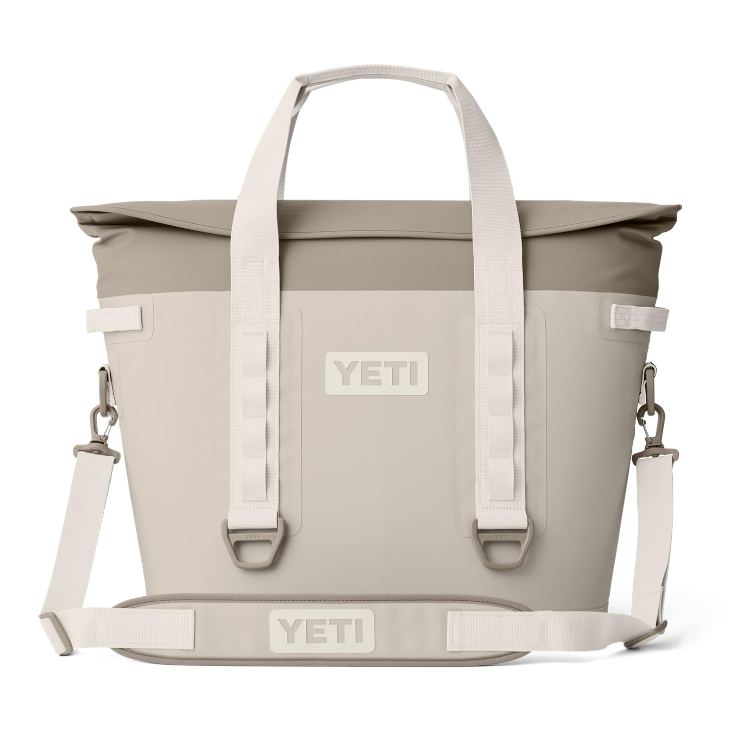 YETI Hopper M30 Cape Taupe wide-mouth opening for quick loading and easy access
