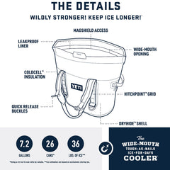YETI Hopper M30 wide-mouth opening enables easy loading.