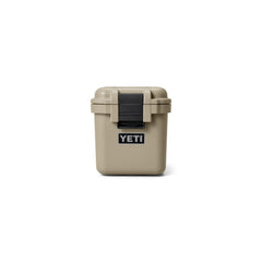 YETI LoadOut GoBox 15 Tan pack-and-stack design optimizes multi-box packing.
