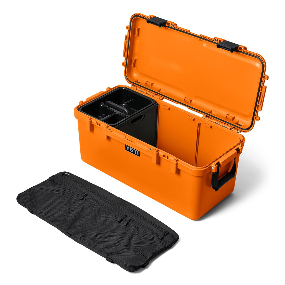 YETI LoadOut GoBox 60 dustproof and submersible protection for gear in mud or rain.