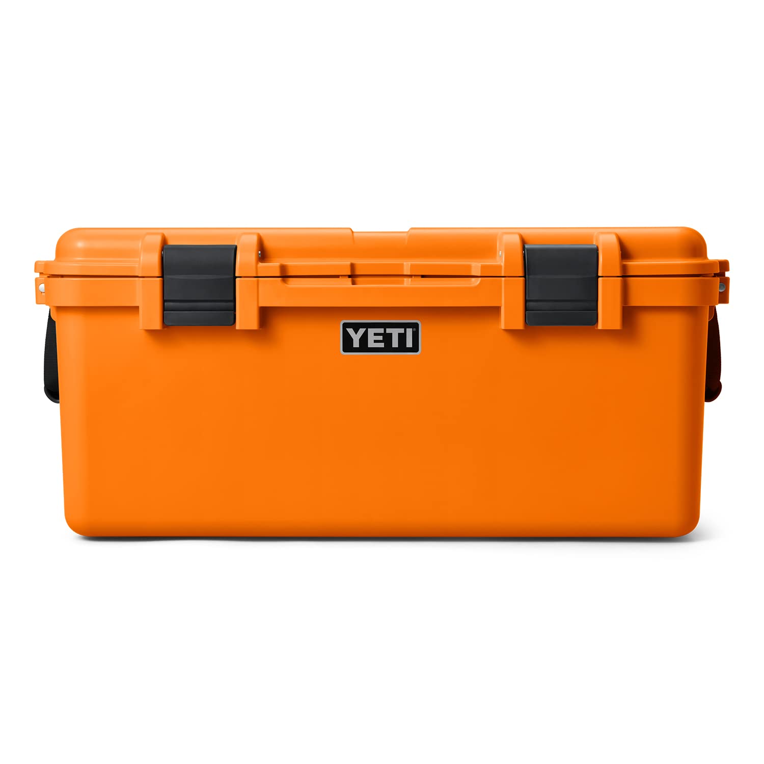 YETI LoadOut GoBox 60 king crab orange color increases visibility of gear.