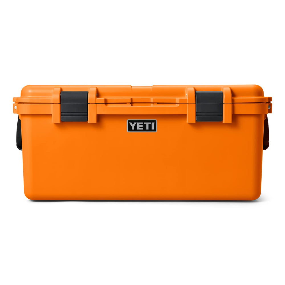 YETI LoadOut GoBox 60 king crab orange color increases visibility of gear.