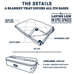 YETI Lowlands Blanket padded interior provides cozy seating on any terrain