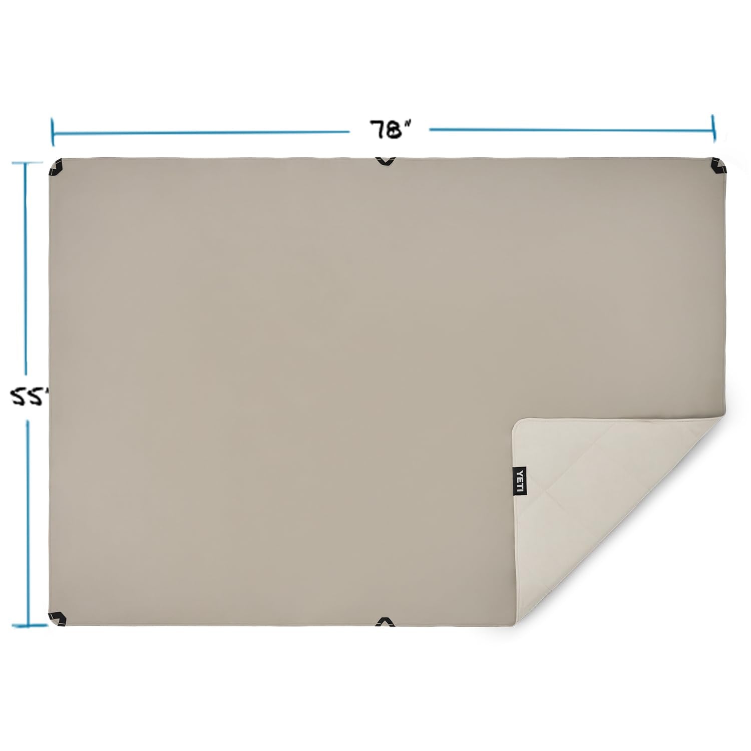 YETI Lowlands Blanket waterproof outer layer stands up to damp ground
