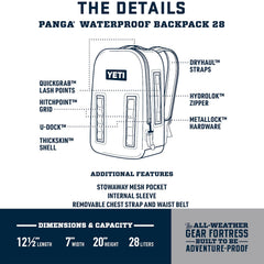 YETI Panga 28 bag open with dividers shows organized storage for quick access.