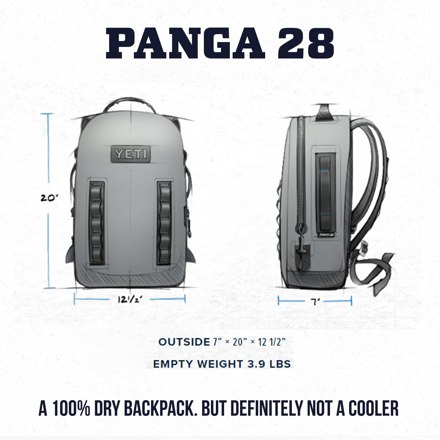 YETI Panga 28 interior sleeve and mesh pocket keep essentials organized.