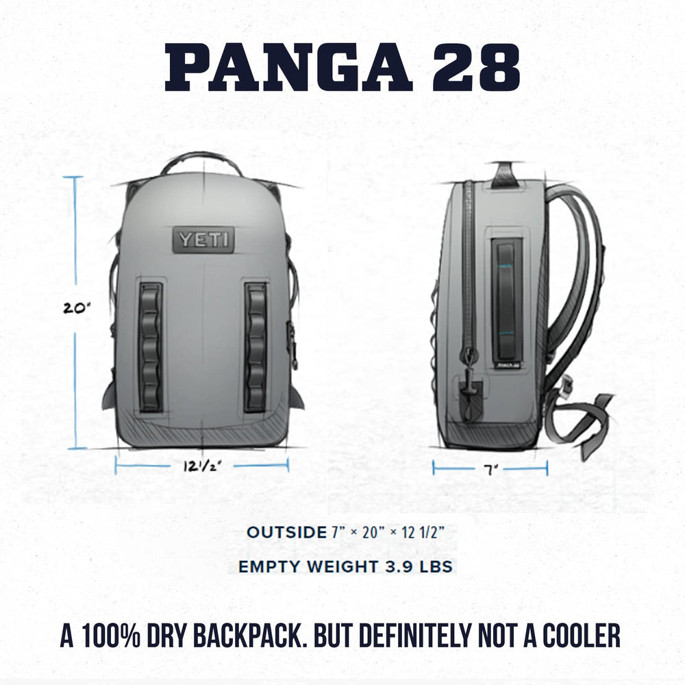 YETI Panga 28 interior sleeve and mesh pocket keep essentials organized.