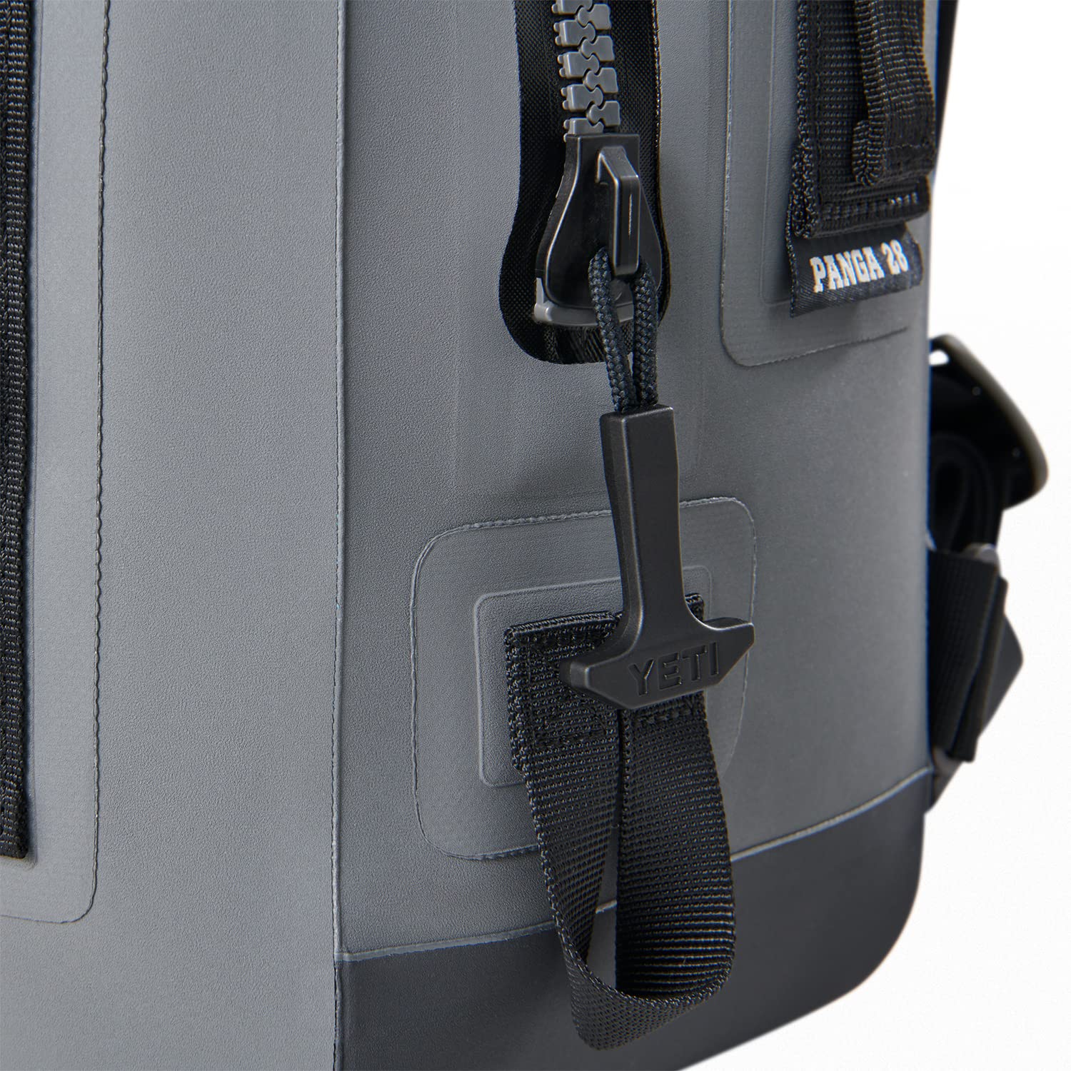 YETI Panga 28 removable chest strap for secure trekking.