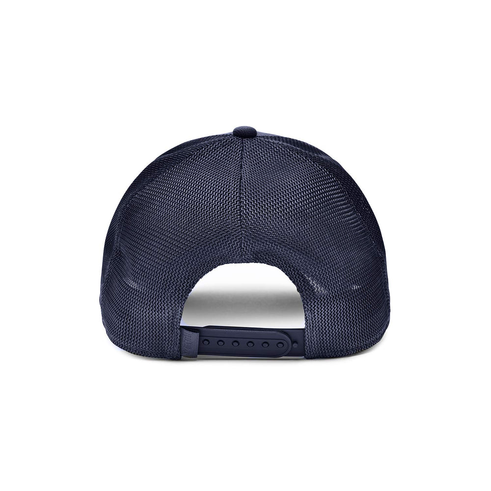 YETI Patch Trucker Hat Navy - back view with adjustable strap