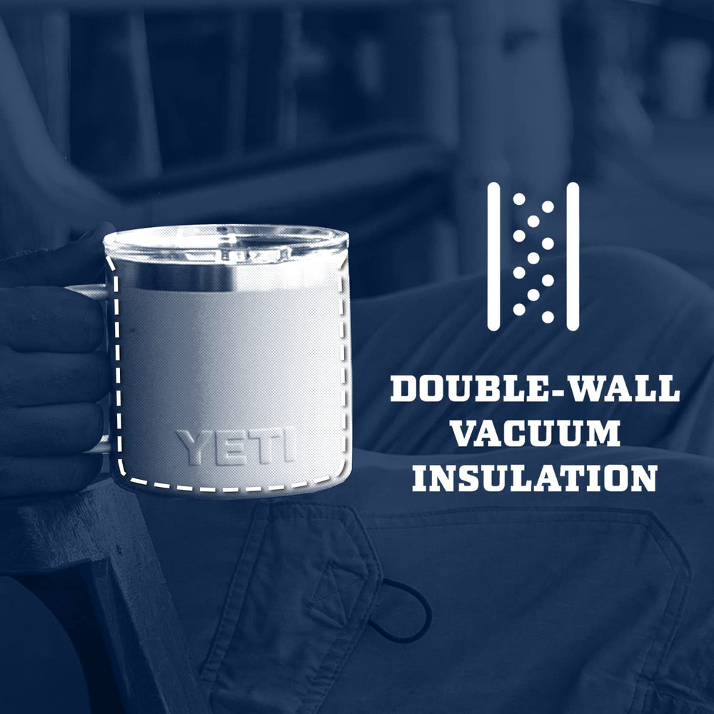 MagSlider lid on YETI Rambler mug for controlled sipping on the move.