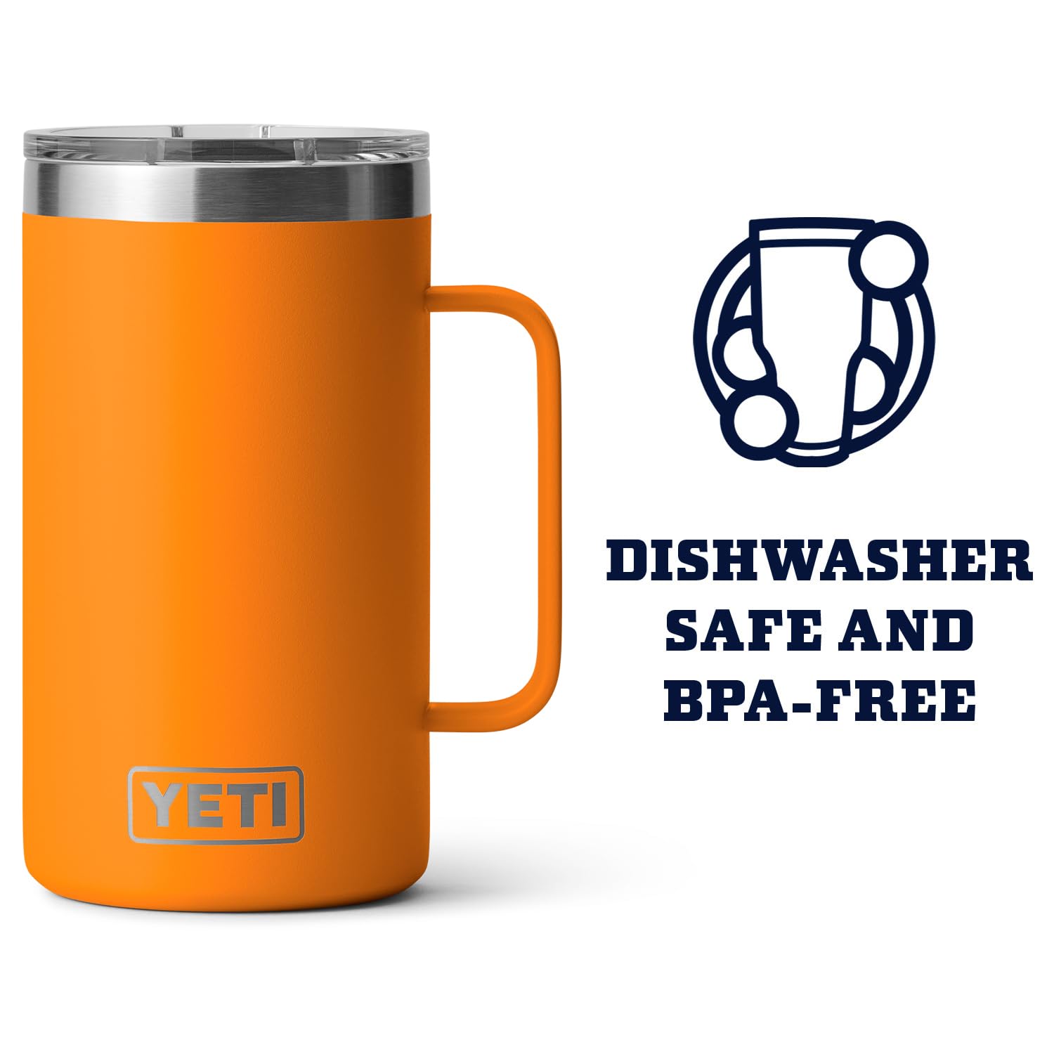 YETI Rambler 24 oz mug in use for home brews and cheers in King Crab