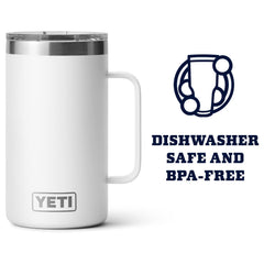 YETI Rambler 24 oz Mug with MagSlider lid close view showing magnetic closure for secure use