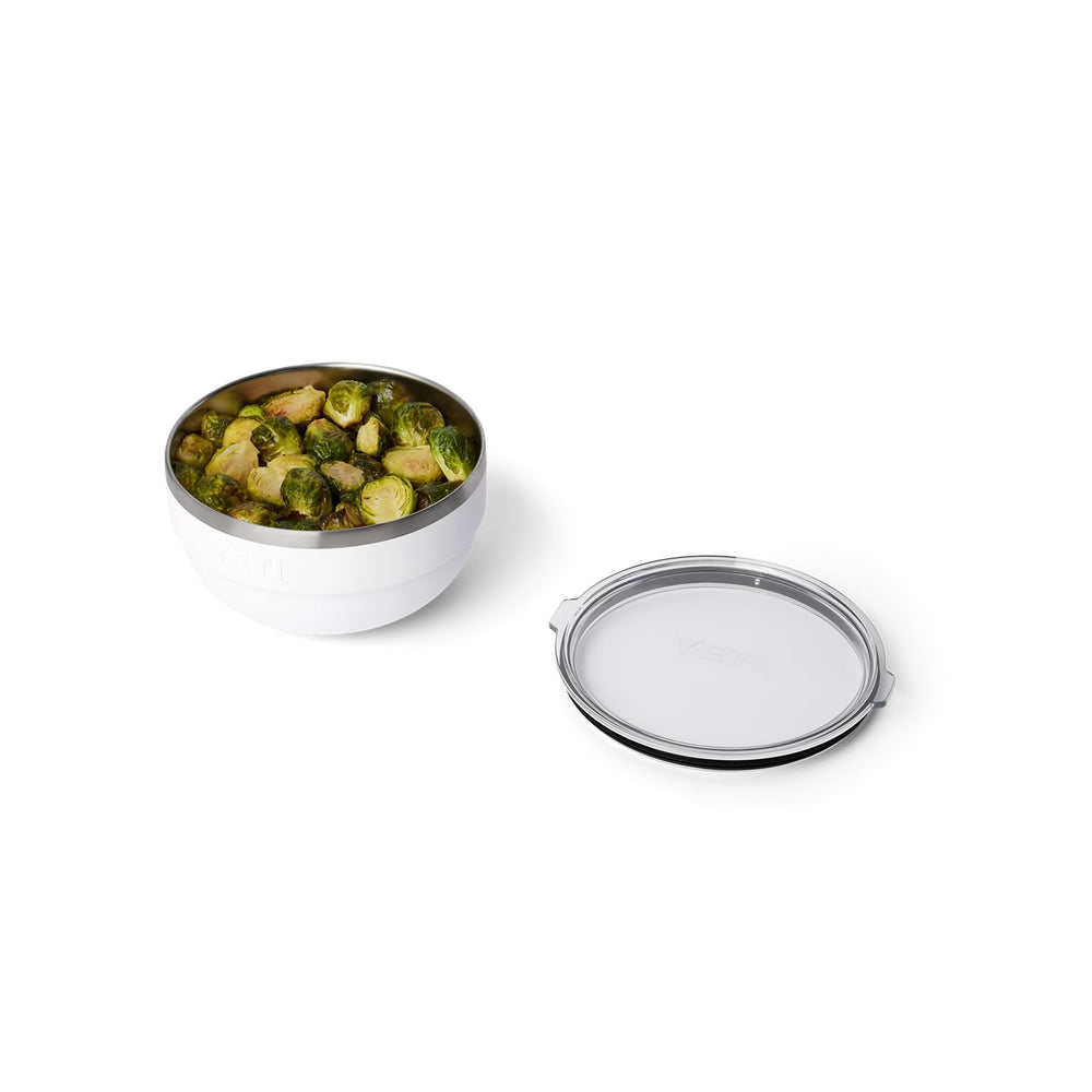YETI Rambler Bowl 18-8 stainless steel resists punctures and rust for long use.