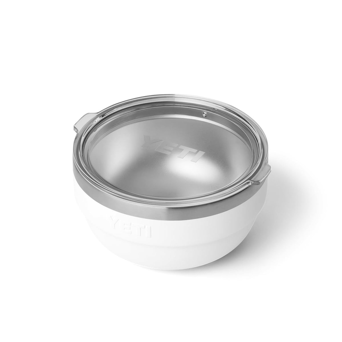 YETI Rambler Bowl 1qt in white, front view, ideal for hot queso or cold salads.