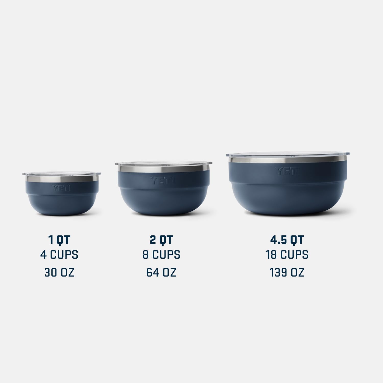 YETI Rambler Bowl stacked and ready for space-saving storage.