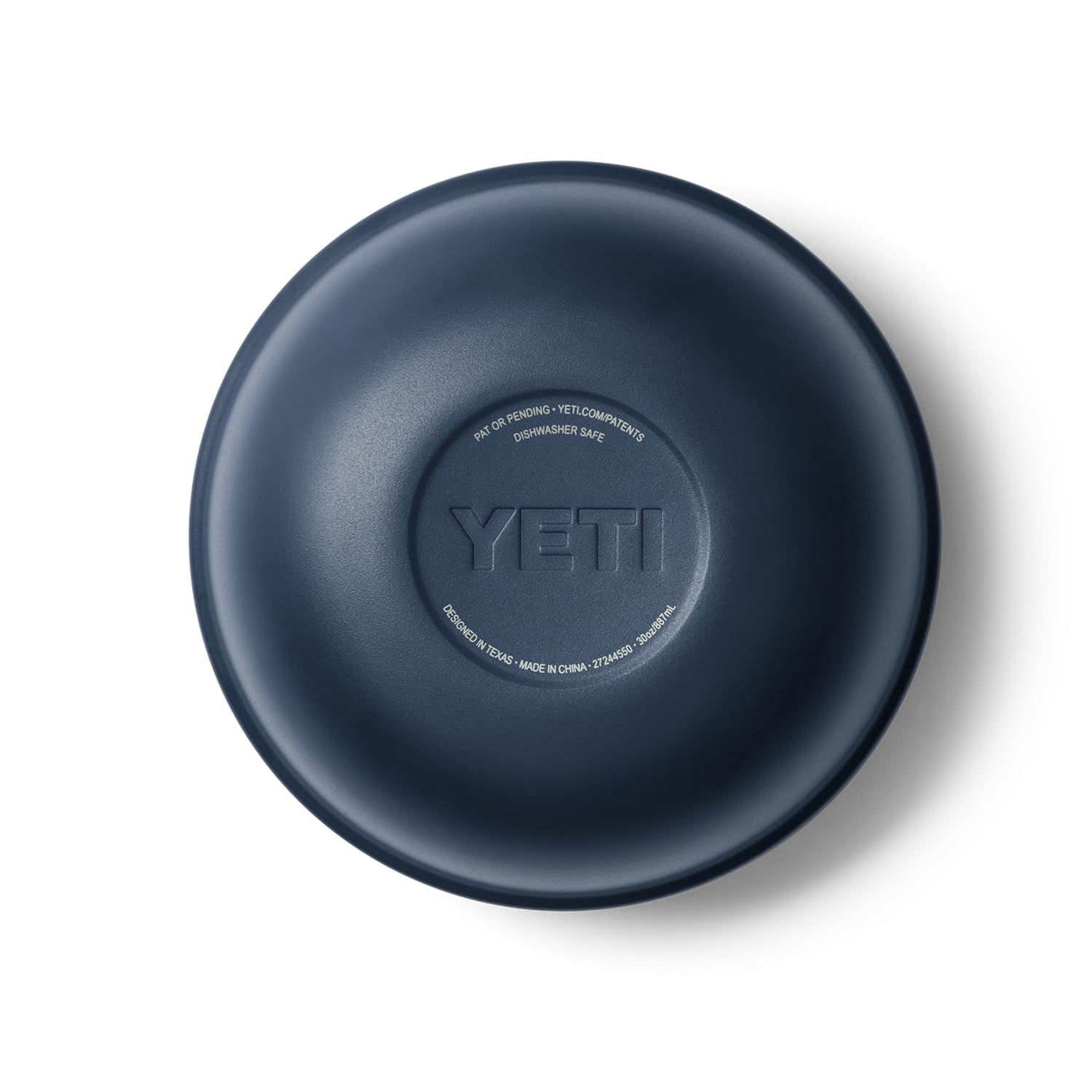 YETI Rambler Bowl dimensions shown for cupboard fit