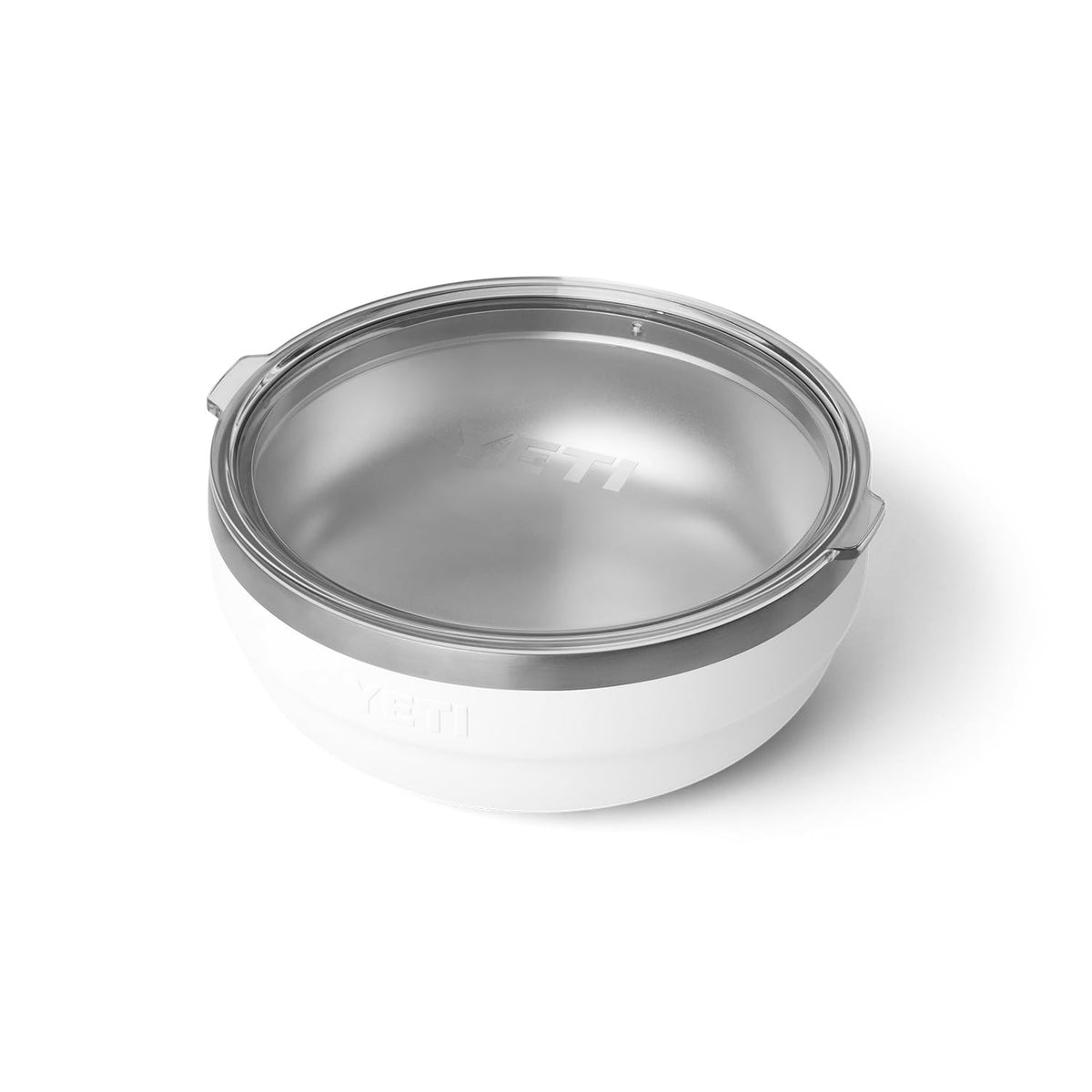 YETI Rambler Low Bowl front view highlights rugged stainless steel for portable meals