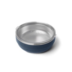 YETI Rambler Low Bowl navy with lid ensures organized outdoor serving and temperature control.