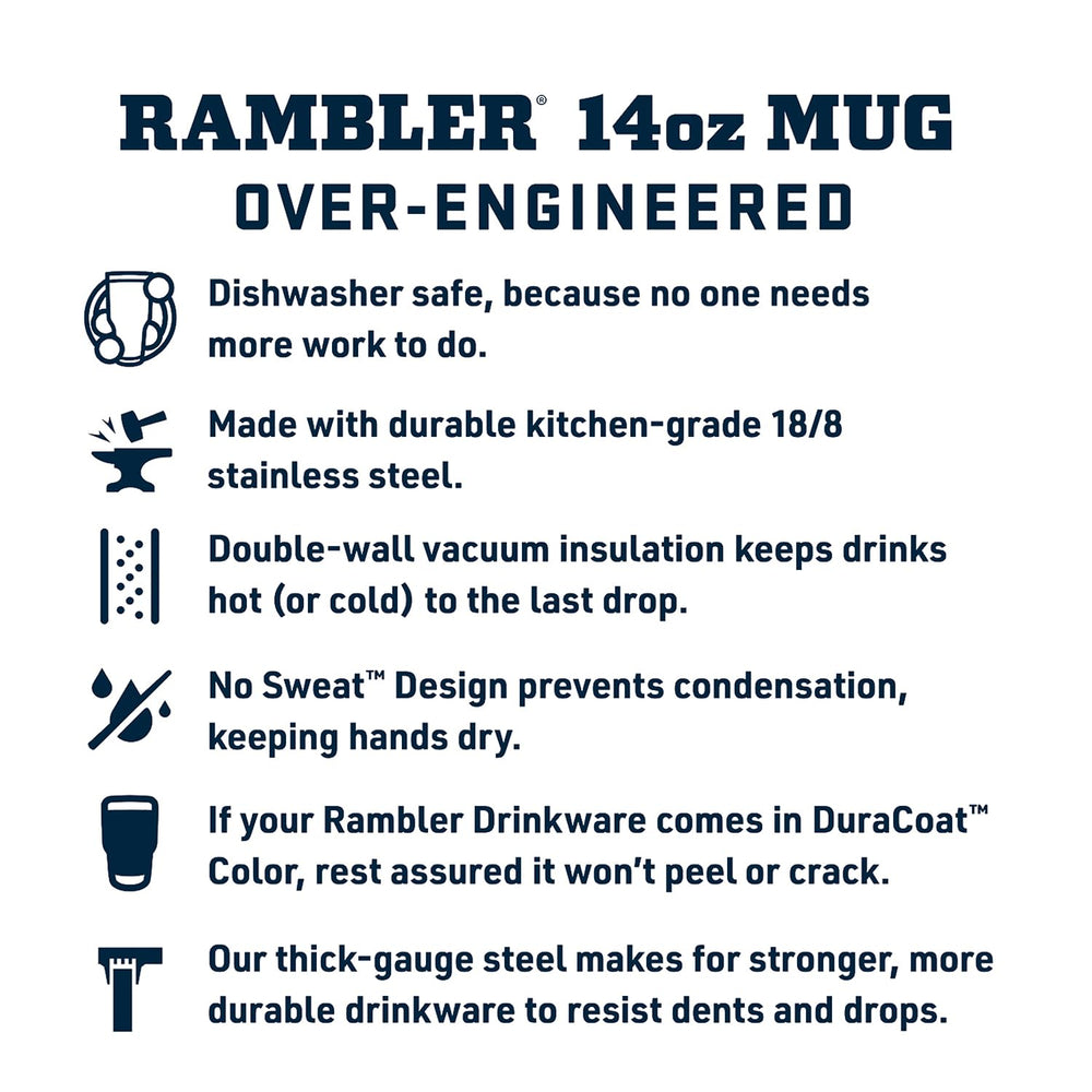 YETI Rambler MagSlider lid provides secure spill-minimizing closure.