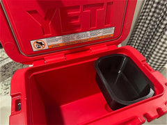 Yeti Roadie 15 cooler tray keeps snacks dry while on-the-go