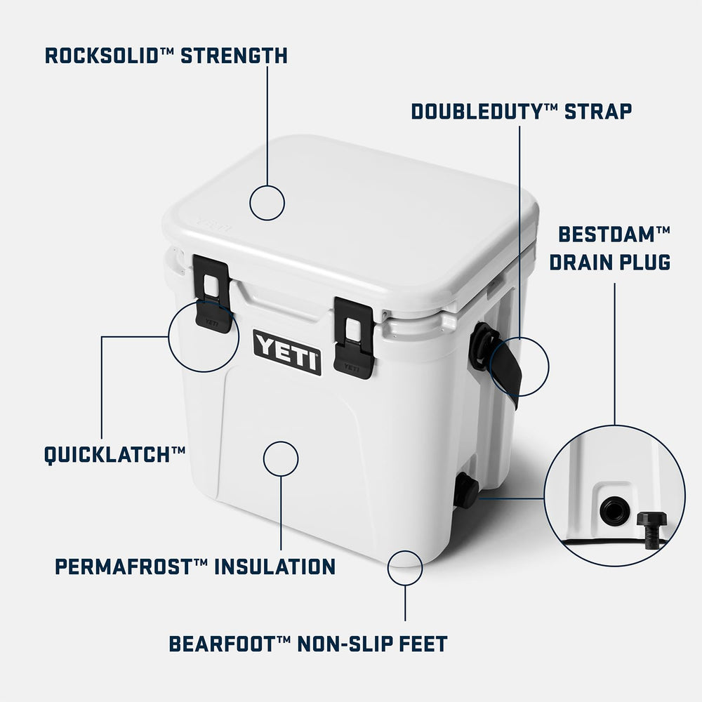 YETI Roadie 24 with DoubleDuty Strap for comfortable carrying on the go.