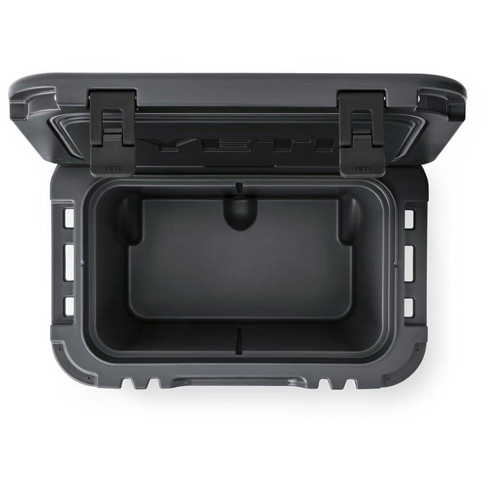 YETI Roadie 32 charcoal neverflat wheels provide reliable transport