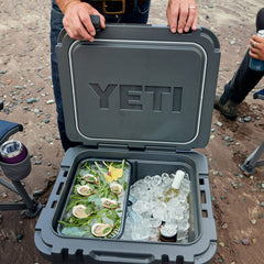 Dishwasher-safe YETI Roadie basket for easy cleanup after trips.